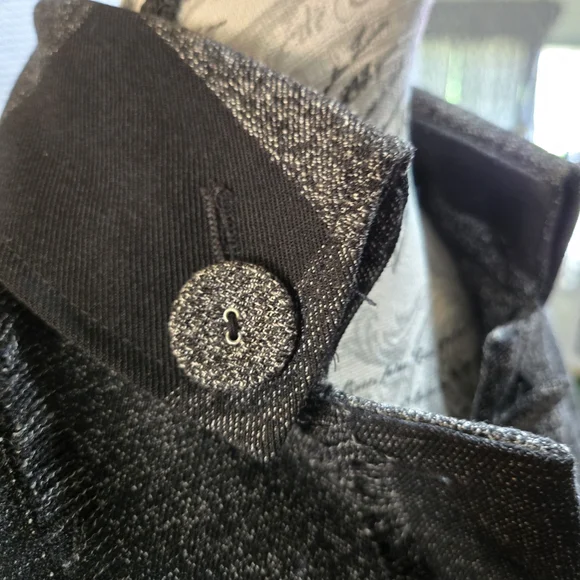 Coldwater Creek Black and Gray Patchwork Retro Boho Blazer - Picture 5 of 13
